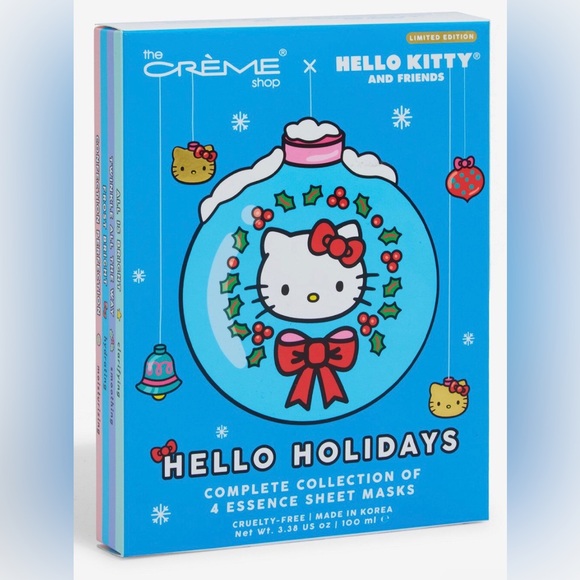 Hello Kitty Other - BNIB The Crème Shop Hello Kitty Hello Holiday Sheet Mask Set (4pc)